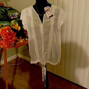 White light weight blouse